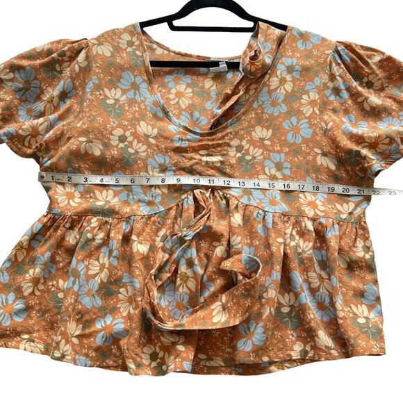 Floral print Top. Perfect Summer blouse. Size XL - Picture 7 of 11